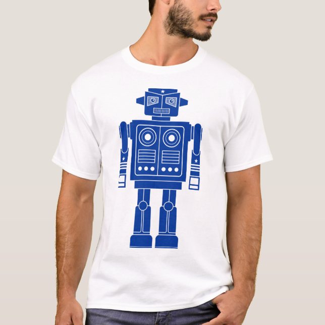 Robot 270620/010 - marinblå och vit T-Shirt (Framsida)