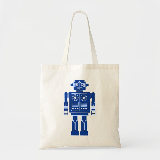 Robot 270620/010 - Tunga Blue and White Tote Bag Tygkasse (Framsidan)