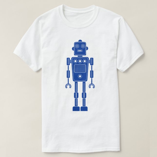 Robot 270620/011 - Flottblått och vitt T Shirt (Design framsida)