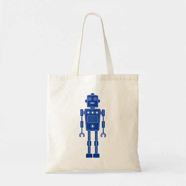 Robot 270620/011 - Flottblått och vitt Tote Bag Tygkasse (Framsidan)