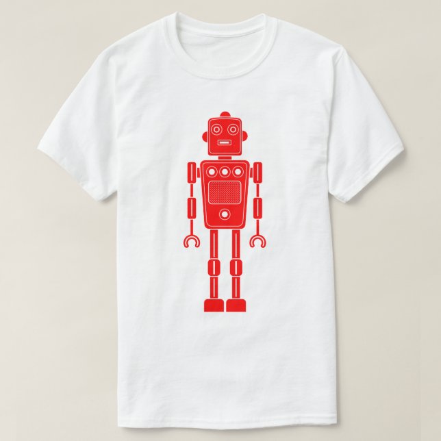Robot 270620/01 - Red and White T-Shirt (Design framsida)