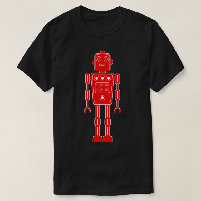 Robot 270620/01 - Red and White T-Shirt (Design framsida)
