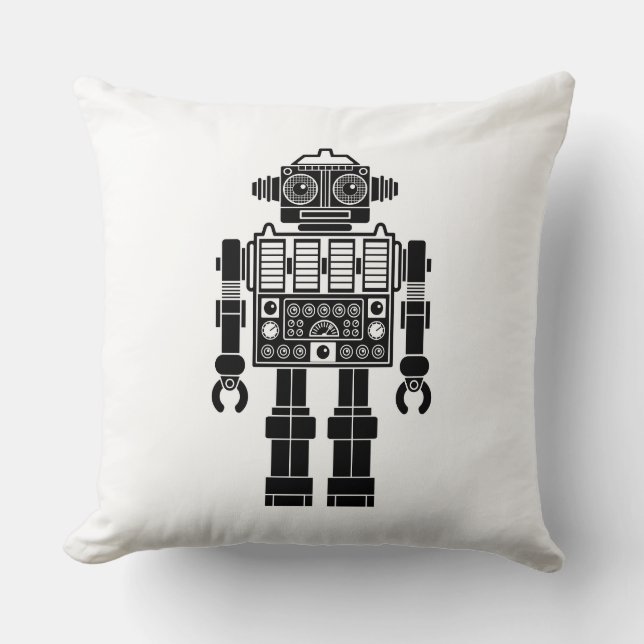Robot 270620/04 - Black and White Kudde (Framsida)