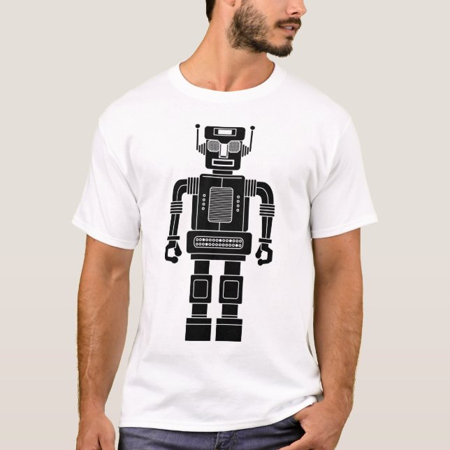 Robot 270620/04 - Black and White T Shirt (Framsida)