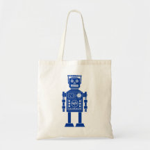Robot 270620/06 - Marinblå och vit shoppingbag