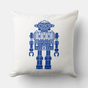 Robot 270620/08 - Navy Blue and White Dekorativ ku Kudde