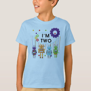 Robot 2:a födelsedag och gåvor tee