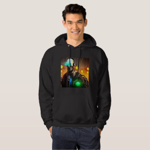 Robot 2 manar Svart-Svart-Svart Hoodie