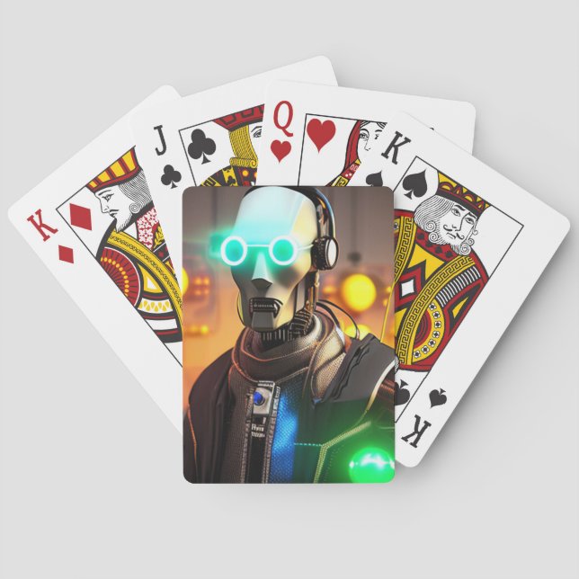 Robot 2 Poker-kort Casinokort (Baksidan)