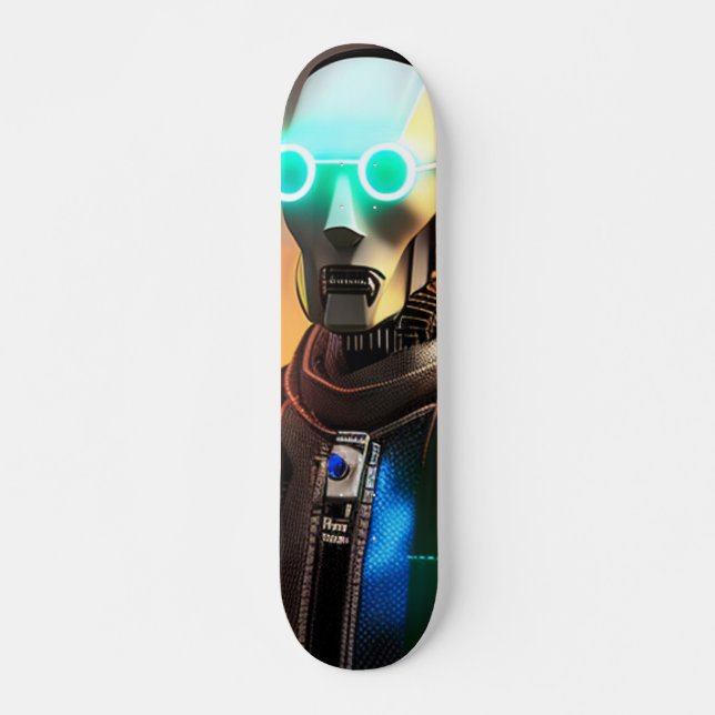 Robot 2-skateboard mini skateboard bräda 18,5 cm (Framsida)
