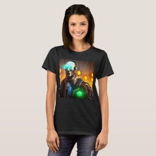 Robot 2, svart T-shirt för kvinnor