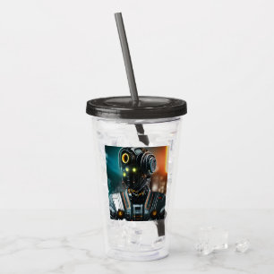 Robot 3 svart röktumlare take away mugg
