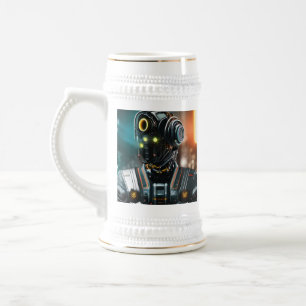 Robot 3 white stein guld trim sejdel