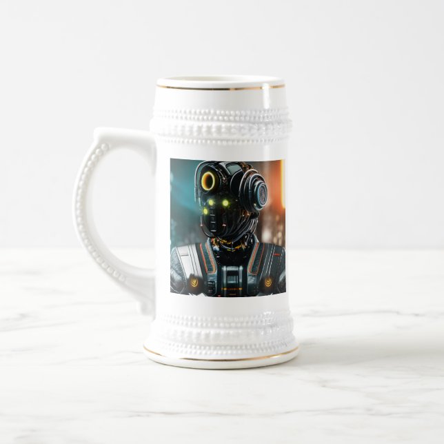 Robot 3 white stein guld trim sejdel (Vänster)