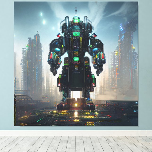 Robot 4 canvastryck (Insitu (trägolv))