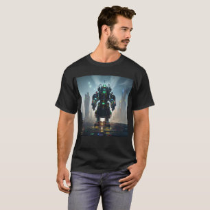 Robot 4 manar svart T-shirt
