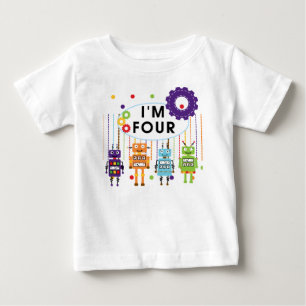 Robot 4e födelsedagen Tshirts och Gifts