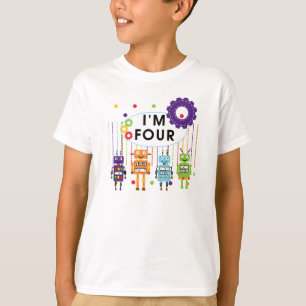 Robot 4e födelsedagen Tshirts och Gifts