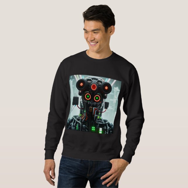 Robot 5 manar Black sweatshirt (Hel framsida)