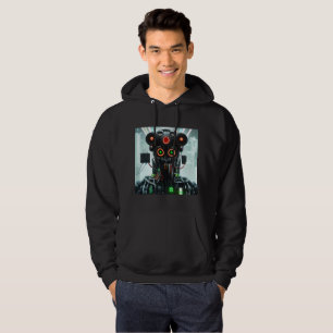 Robot 5 manar Svart-kapad tröjor Hoodie