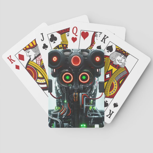 Robot 5 Poker-kort Casinokort (Baksidan)