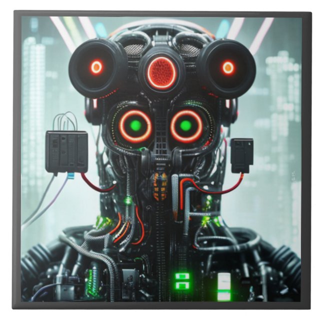 Robot 5 stor keramisk panel kakelplatta (Framsidan)