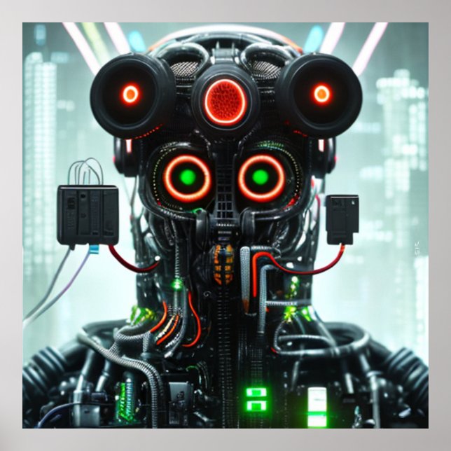 Robot 5-värdeprojektionsyta poster (Framsidan)