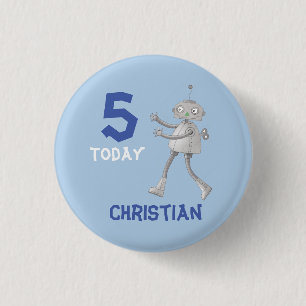 Robot-åldern Badge Knapp