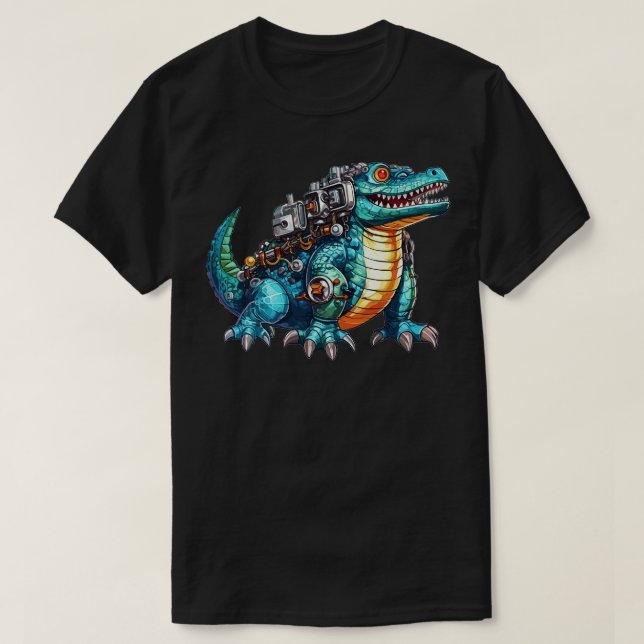 Robot Alligator TShirt T Shirt (Design framsida)