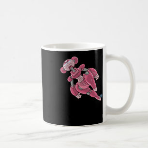 Robot Anime Flicka Rosa Klistermärke Kaffemugg