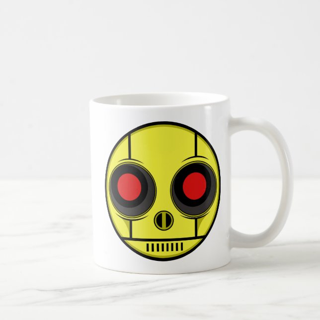 Robot Ansikte Coffee Mugg (Höger)