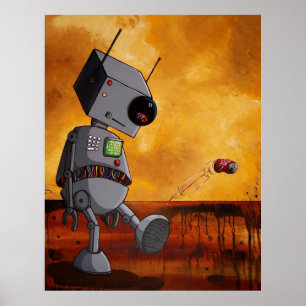 Robot är Bored Poster