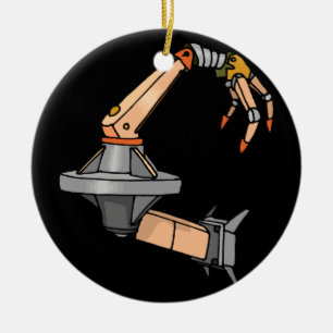 Robot Arm Julgransprydnad Keramik
