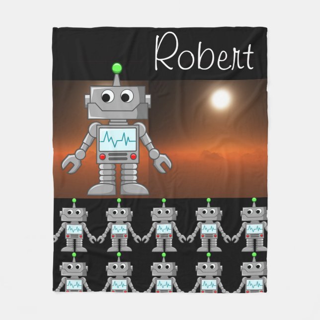 Robot Army Fleece Blanket (Framsidan)