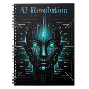 Robot artificiell intelligens, fantasi Art science Anteckningsbok