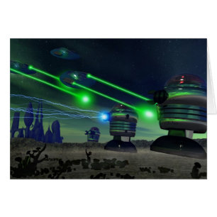 Robot Attack Card Hälsningskort