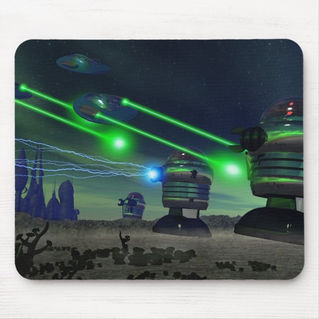Robot Attack Mousepad Musmatta (Framsidan)