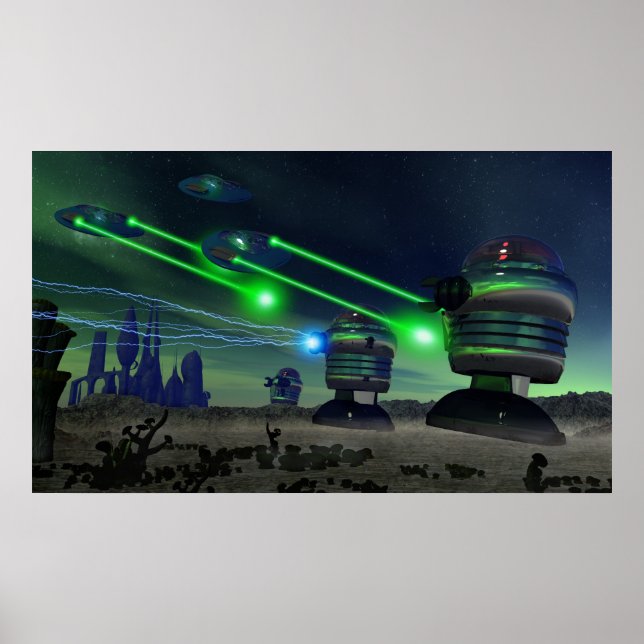 Robot Attack Poster (Framsidan)