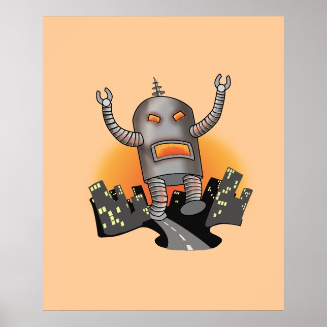 Robot Attack Poster (Framsidan)