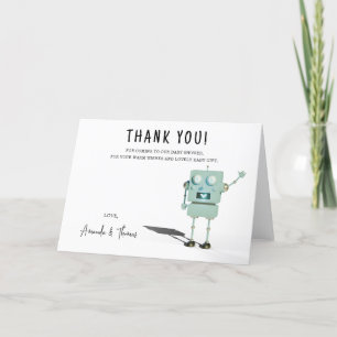Robot Baby Shower - tack Kort