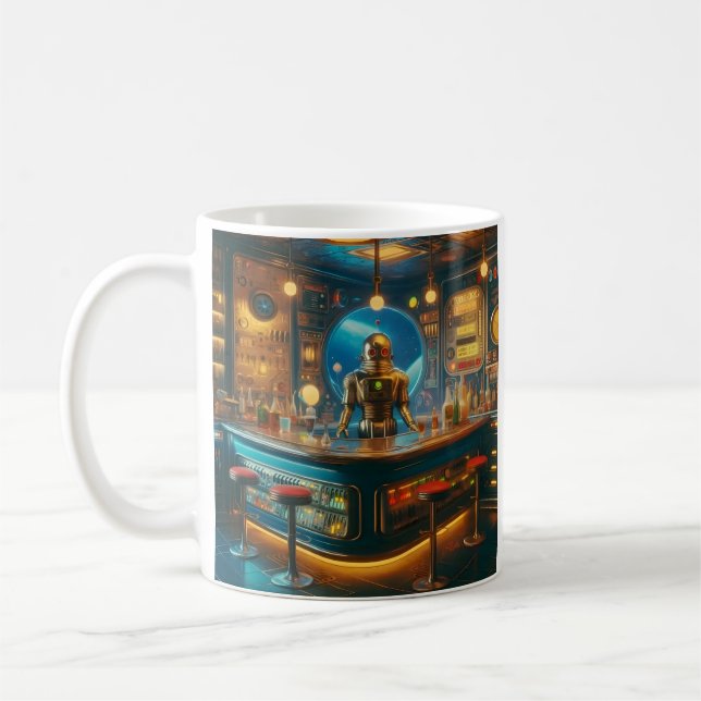 Robot Bartender i Interstellärt Rymdålderns Dykbar Kaffemugg (Vänster)