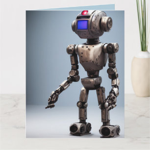 ROBOT BIRTHDAY Greeting Card Kort