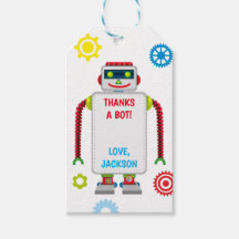 Robot Birthday Tack Gift Märkres