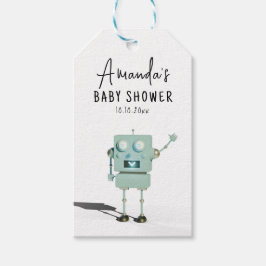 Robot Boy Shower Presentetikett