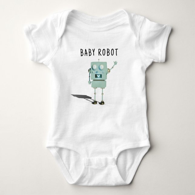 Robot Boy Shower T Shirt (Framsida)