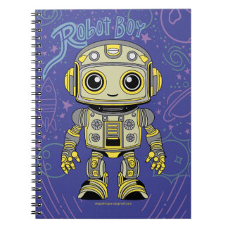 Robot Boy Spiral Photo Notebook Anteckningsbok