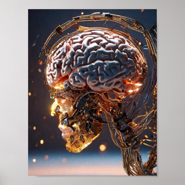 Robot Brain Artificial Intelligence Poster (Framsidan)
