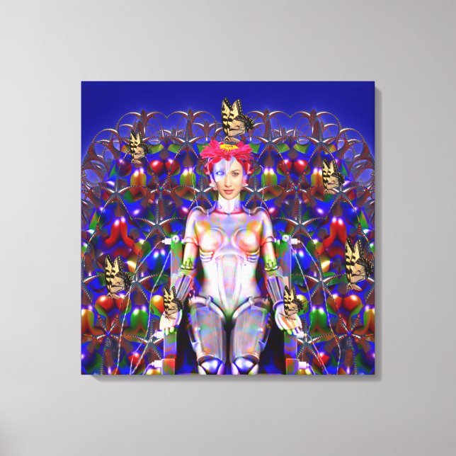 Robot Butterfly Canvastryck (Framsida)