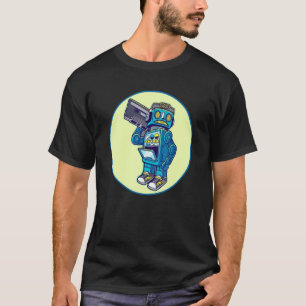 Robot Cassette Tape 80's Music Robotics Ingenjör 1 T Shirt