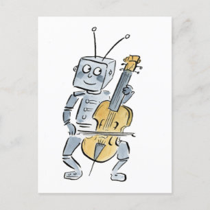 Robot Cello Vykort